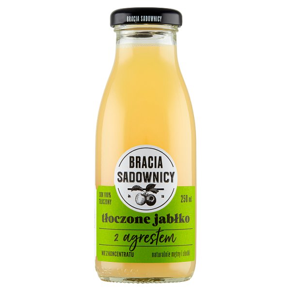 Bracia Sadownicy Sok tłoczone jabłko z agrestem 250 ml