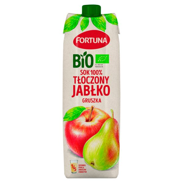 Fortuna Bio Sok 100% tłoczony jabłko gruszka 1 l