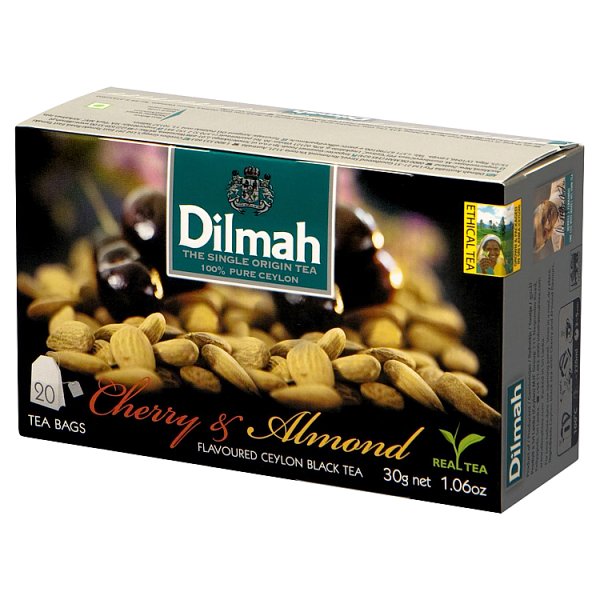 Dilmah Cherry &amp; Almond Cejlońska czarna herbata 30 g (20 x 1,5 g)