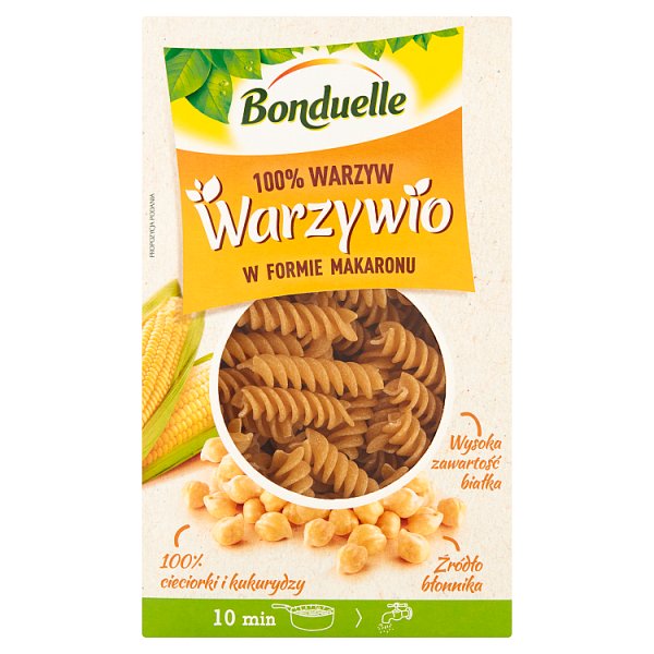 Bonduelle Warzywio Warzywa w formie makaronu z cieciorki i kukurydzy 250 g