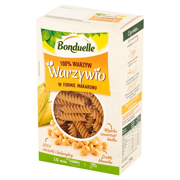 Bonduelle Warzywio Warzywa w formie makaronu z cieciorki i kukurydzy 250 g