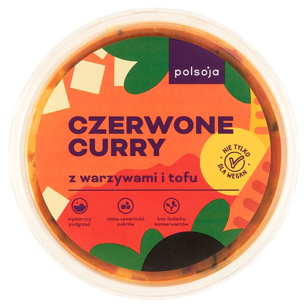 Polsoja Czerwone curry z warzywami z tofu 180 g