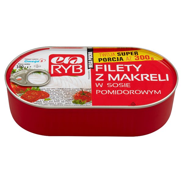 Era Ryb Filety z makreli w sosie pomidorowym 300 g