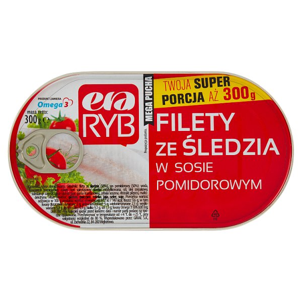 Era Ryb Filety ze śledzia w sosie pomidorowym 300 g