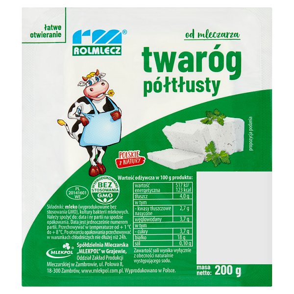 Rolmlecz Twaróg półtłusty 200 g