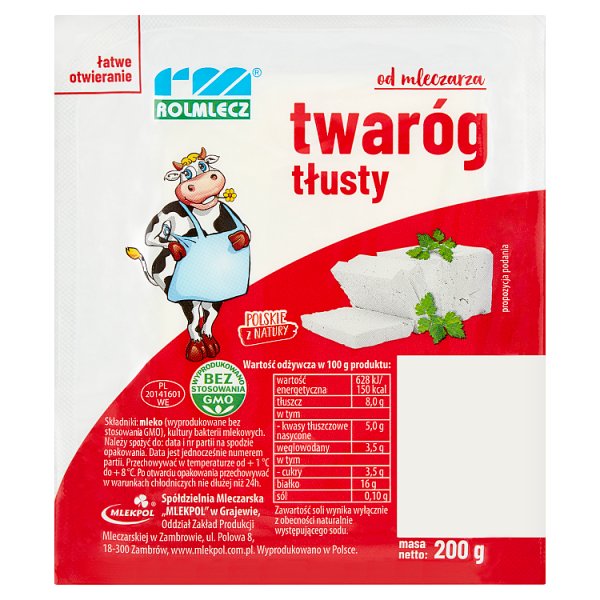 Rolmlecz Twaróg tłusty 200 g