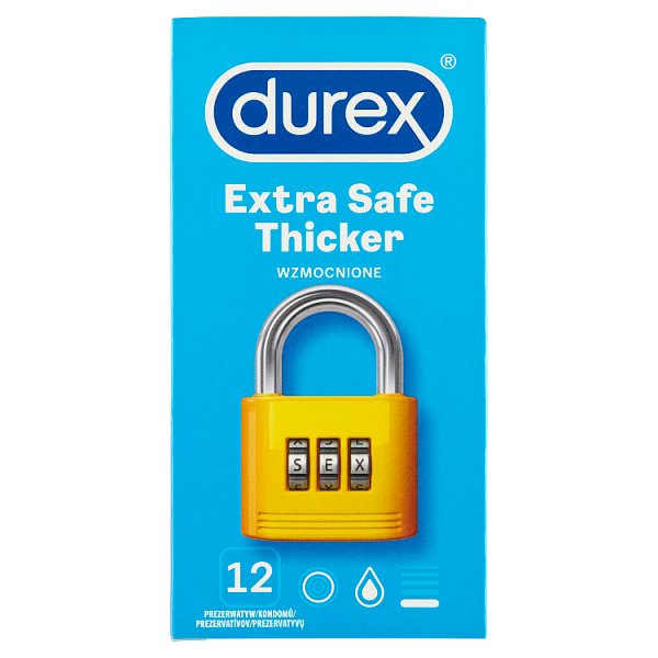 Durex Extra Safe Thicker Prezerwatywy 12 sztuk