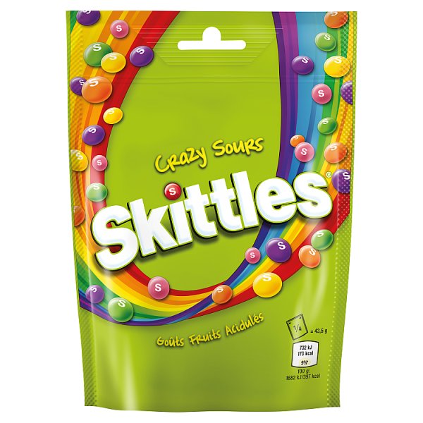 Skittles Crazy Sours Cukierki do żucia 174 g (142 cukierki)