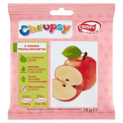 Crispy Natural Chrupsy Suszone chipsy z jabłka z sokiem truskawkowym 18 g