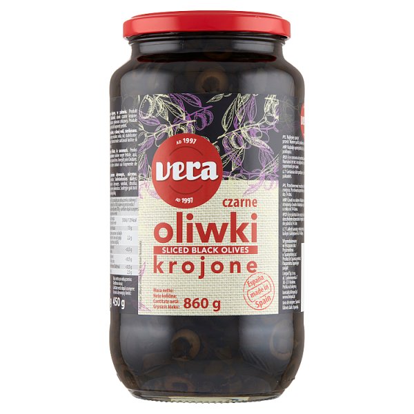 Vera Oliwki czarne krojone 860 g