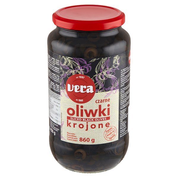 Vera Oliwki czarne krojone 860 g