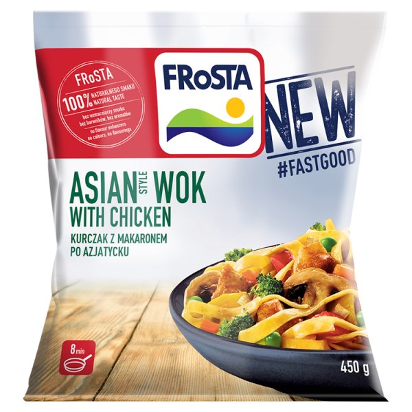 FRoSTA Asian Style Wok with Chicken Kurczak z makaronem po azjatycku 450 g