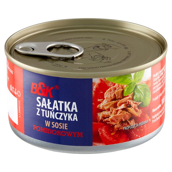 B&amp;K Sałatka z tuńczyka w sosie pomidorowym 185 g