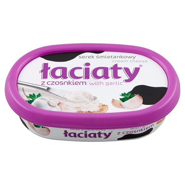 Łaciaty Serek śmietankowy z czosnkiem 135 g