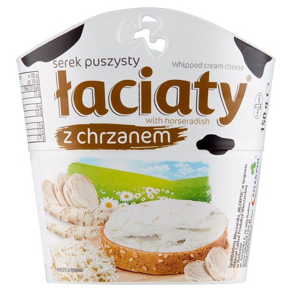 Łaciaty Serek puszysty z chrzanem 150 g