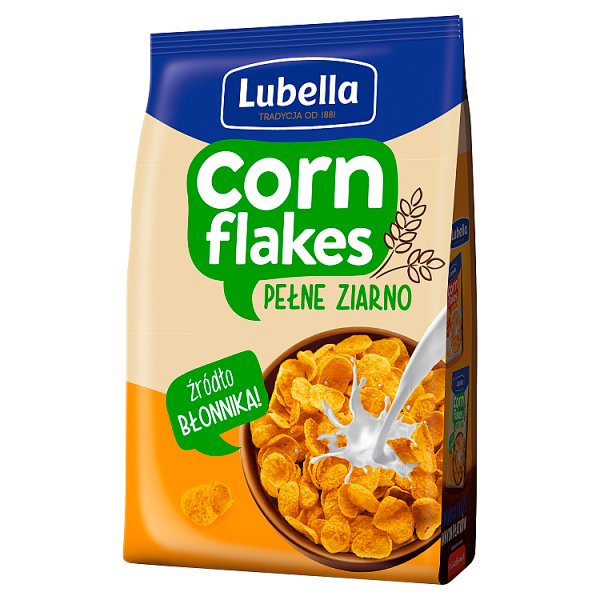 Lubella Corn Flakes Płatki kukurydziane pełne ziarno 250 g