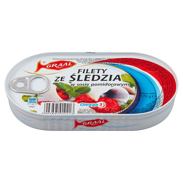 Graal Filety ze śledzia w sosie pomidorowym 170 g