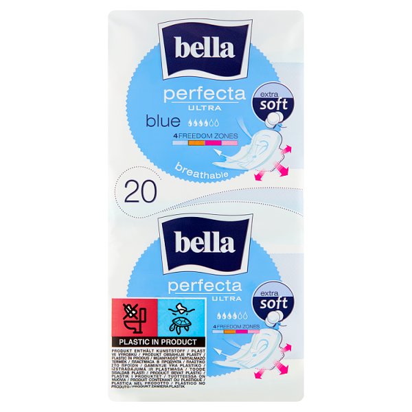 Bella Perfecta Ultra Blue Extra Soft Podpaski higieniczne 20 sztuk