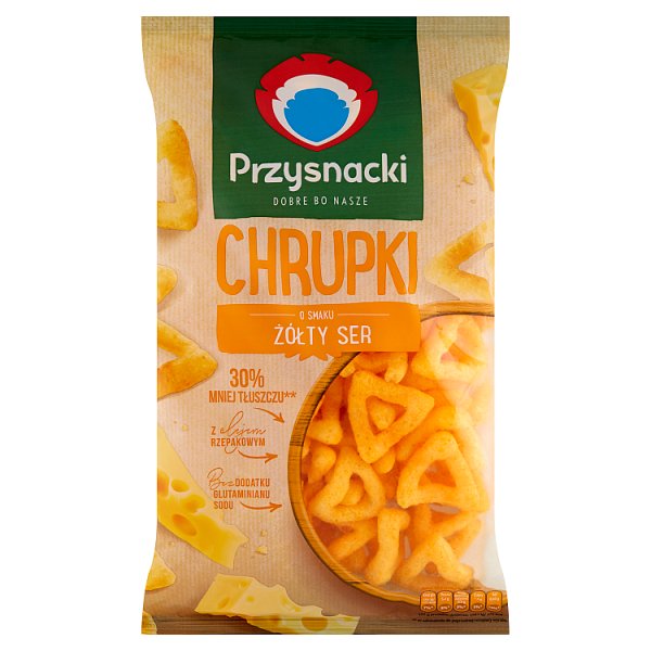 Przysnacki Chrupki o smaku żółty ser 150 g e