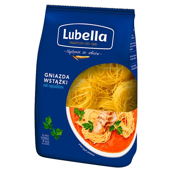 Lubella Makaron gniazda wstążki 400 g