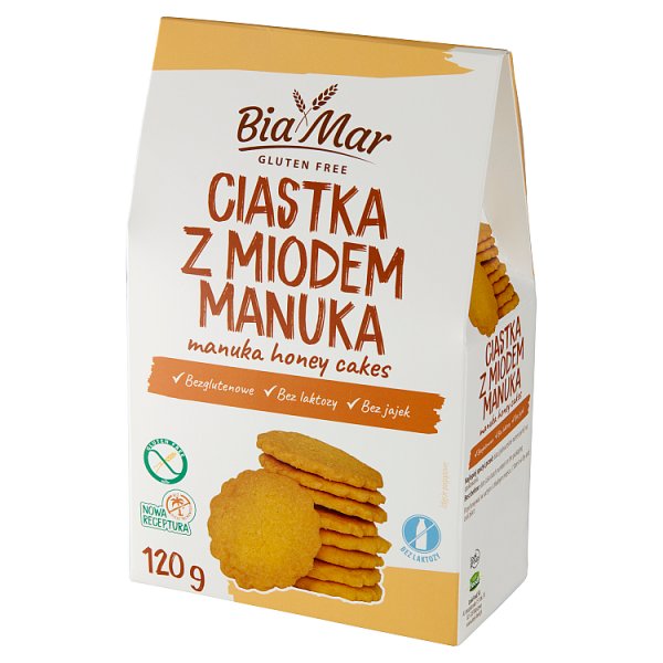 BiaMar Ciastka z miodem manuka 120 g