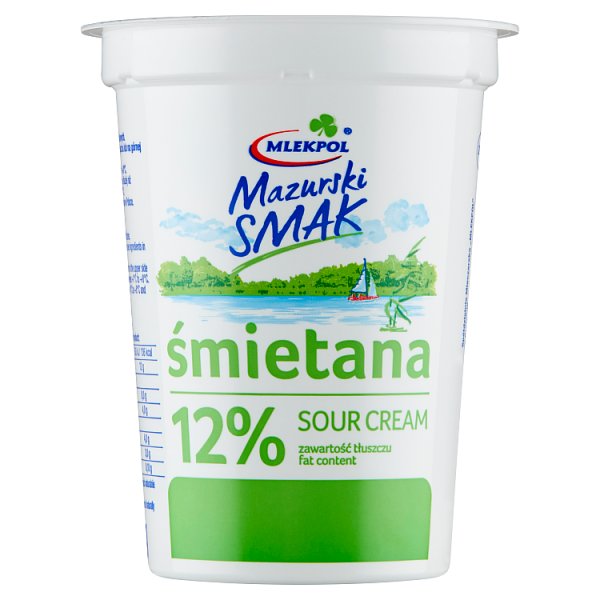 Mlekpol Mazurski Smak Śmietana 12 % 400 g