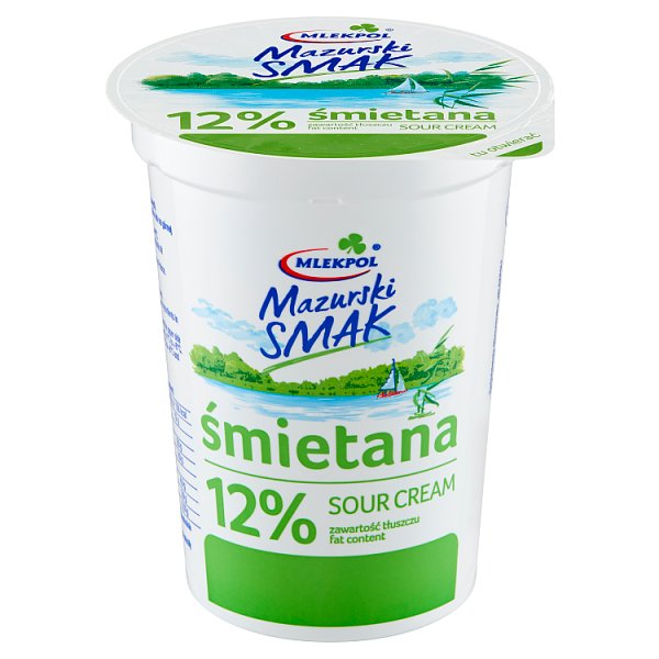 Mlekpol Mazurski Smak Śmietana 12 % 400 g