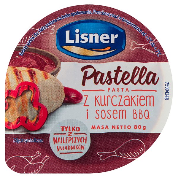 Lisner Pastella Pasta z kurczakiem i sosem BBQ 80 g