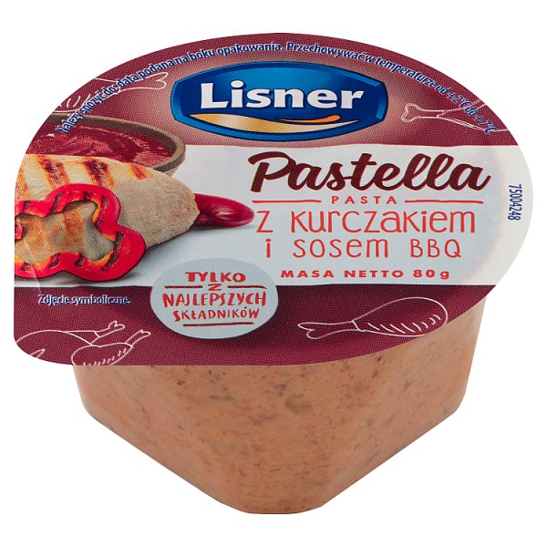 Lisner Pastella Pasta z kurczakiem i sosem BBQ 80 g