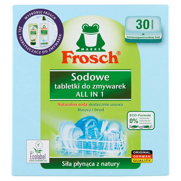 Frosch All in 1 Sodowe tabletki do zmywarek 600 g (30 sztuk)