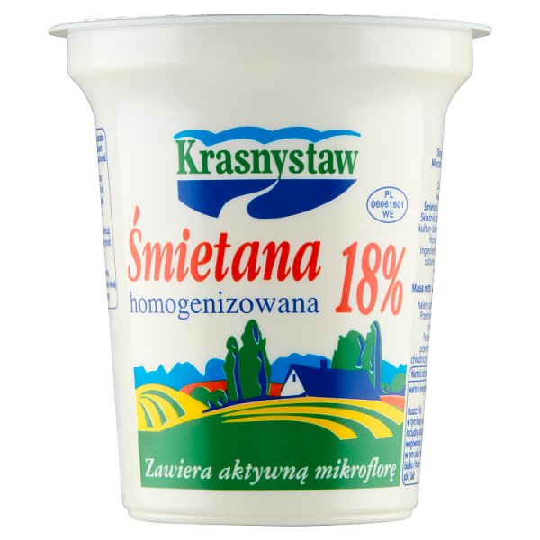 Krasnystaw Śmietana 18 % homogenizowana 300 g