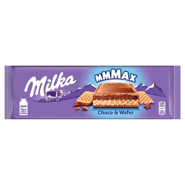 Milka Mmmax Czekolada mleczna z wafelkiem Choco &amp; Wafer 300 g