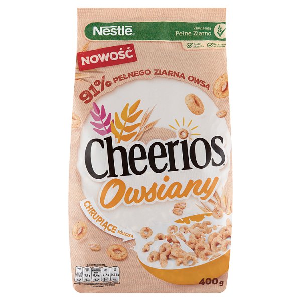 Nestlé Cheerios Owsiany Płatki śniadaniowe 400 g