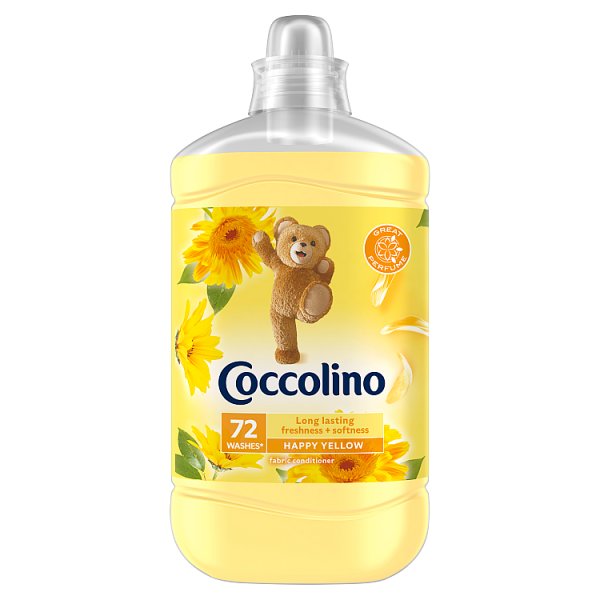Coccolino Happy Yellow Płyn do płukania tkanin koncentrat 1800 ml (72 prania)