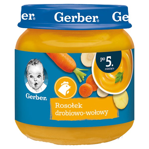 Gerber Rosołek drobiowo-wołowy dla niemowląt po 5. miesiącu 125 g