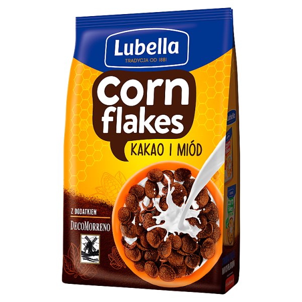 Lubella Corn Flakes Płatki kukurydziane kakao i miód 400 g
