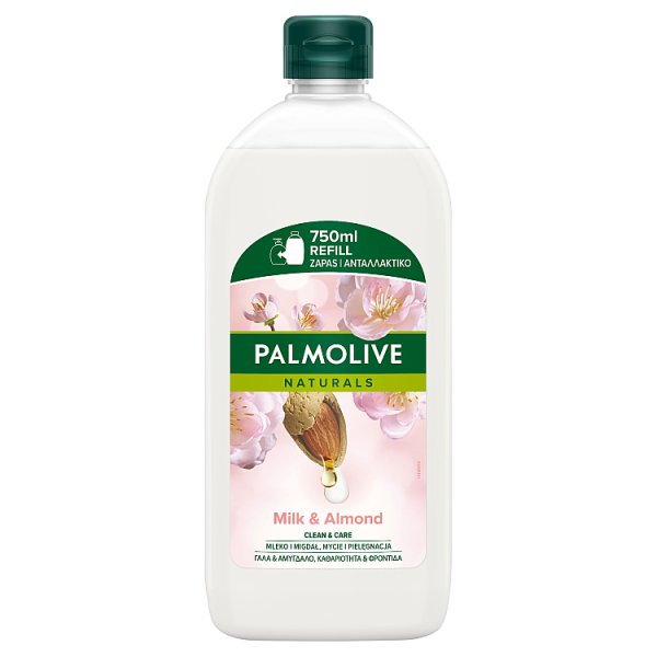 Palmolive Naturals Milk &amp; Almond (Mleko i Migdał) Kremowe mydło w płynie do rąk zapas, 750 ml