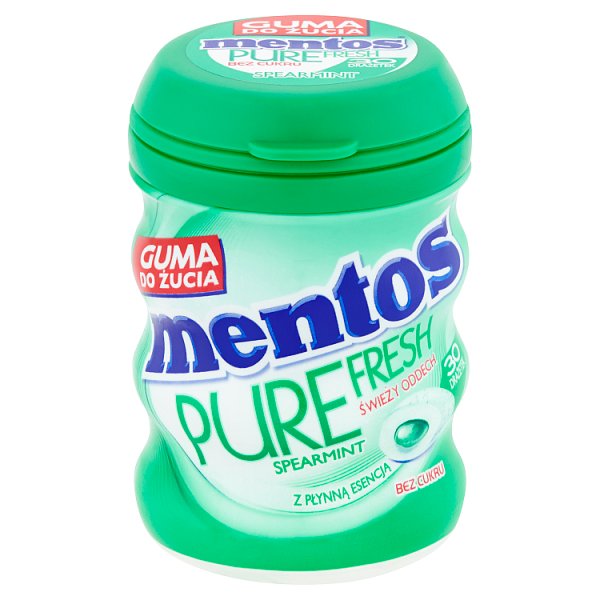 Mentos Pure Fresh Spearmint Guma do żucia bez cukru 60 g (30 sztuk)