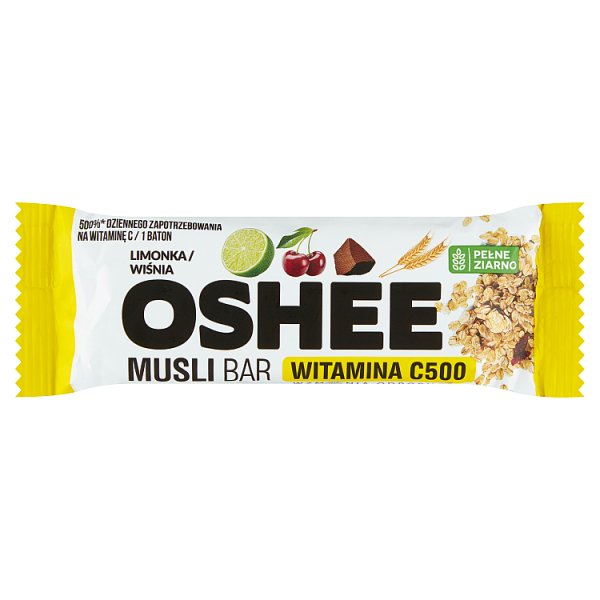 Oshee Musli Bar Suplement diety baton zbożowy limonka wiśnia 40 g