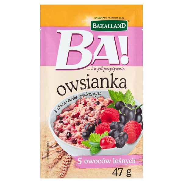 Bakalland Ba! Owsianka 5 owoców leśnych 47 g