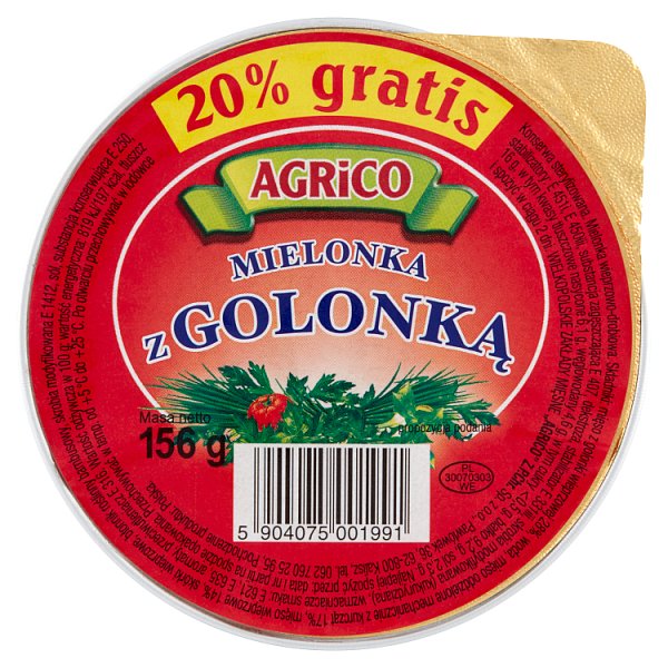 Agrico Mielonka z golonką 156 g