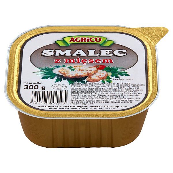 Agrico Smalec z mięsem 300 g