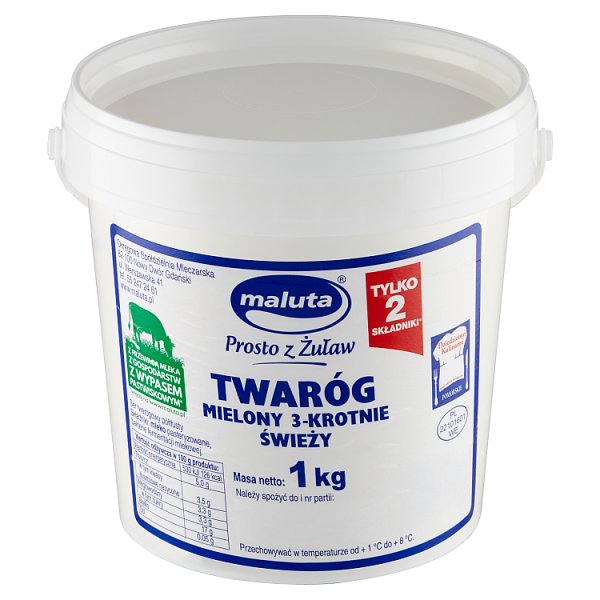 Maluta Twaróg mielony 3-krotnie świeży 1 kg
