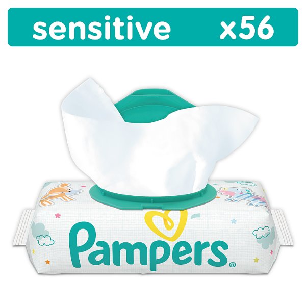 Pampers Sensitive Chusteczki dla niemowląt, 1x56 sztuk
