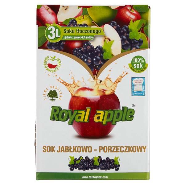 Royal apple Sok jabłkowo-porzeczkowy 3 l