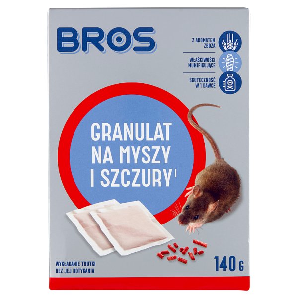 Bros Granulat na myszy i szczury 140 g