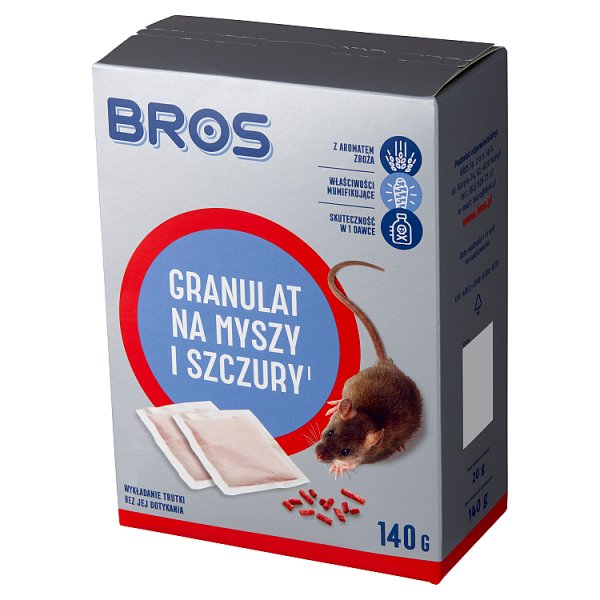 Bros Granulat na myszy i szczury 140 g