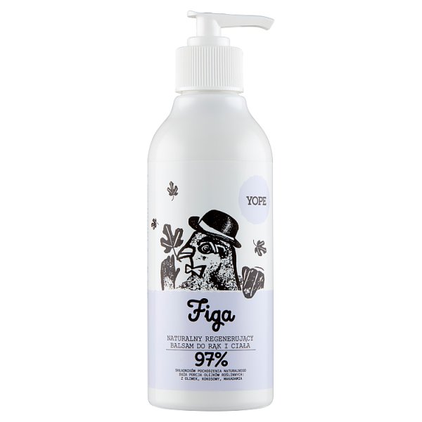 Yope Naturalny regenerujący balsam do rąk i ciała figa 300 ml