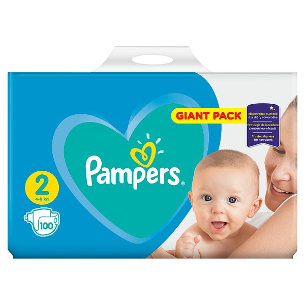 Pampers Rozmiar 2, 100 pieluszek, 4-8 kg