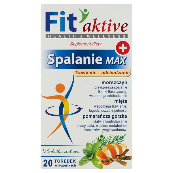 Fit aktive Suplement diety herbatka ziołowa spalanie max 40 g (20 x 2 g)